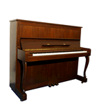 piano droit Yamaha : hauteur 121 cm, finition noyer.